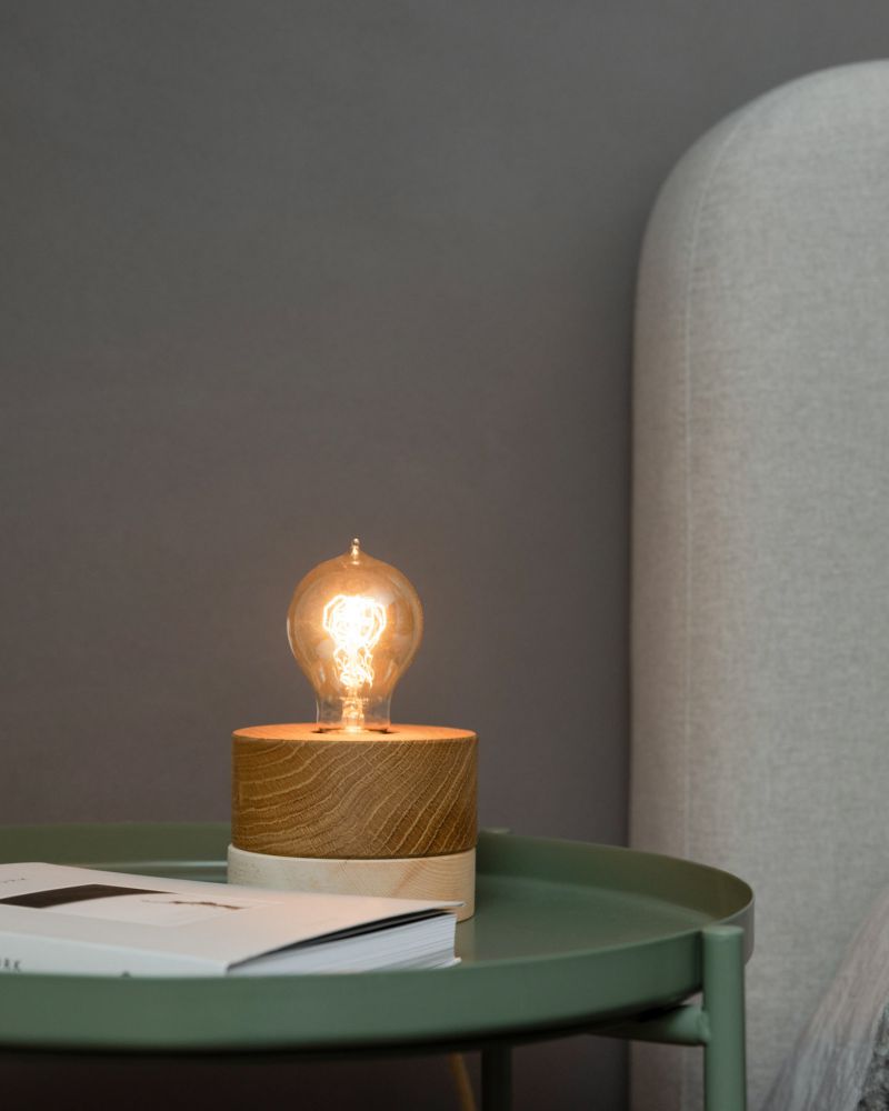 Tischleuchte Eiche Natur