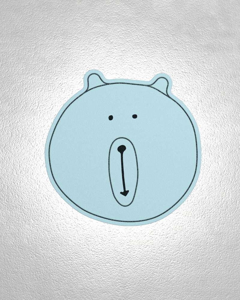 LED Wandleuchte Kinderzimmer Bärenmotiv aus Wollfilz