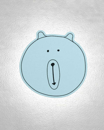 LED Wandleuchte Kinderzimmer Bärenmotiv aus Wollfilz