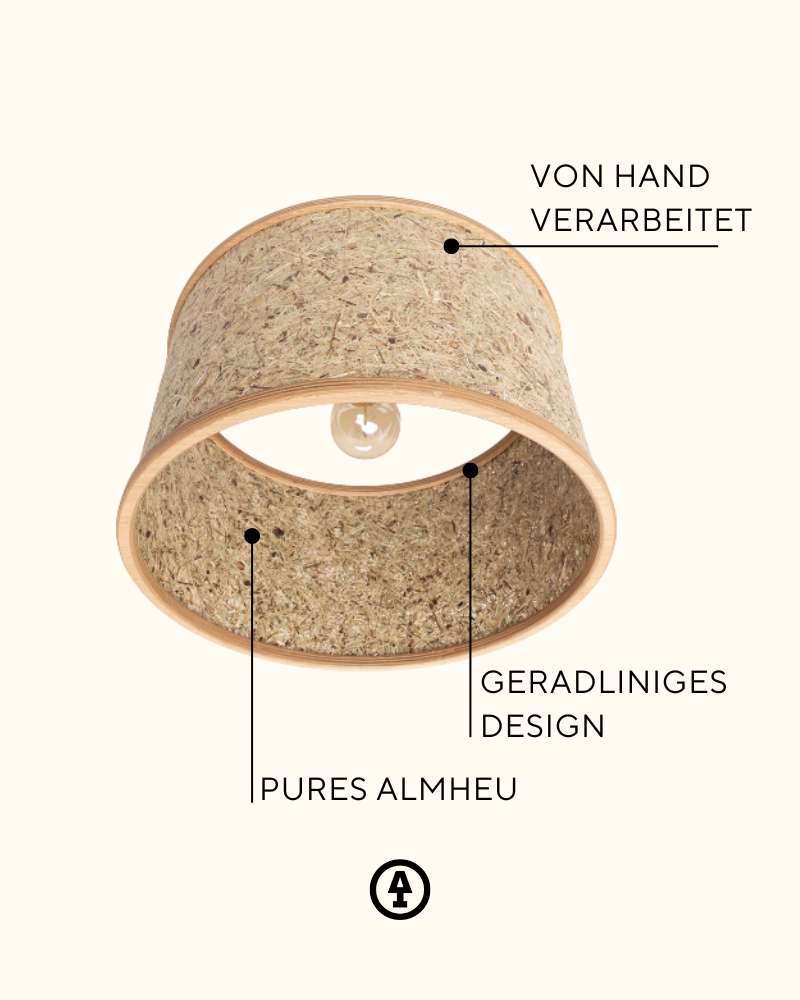 Deckenleuchte Eiche Heu 45 cm