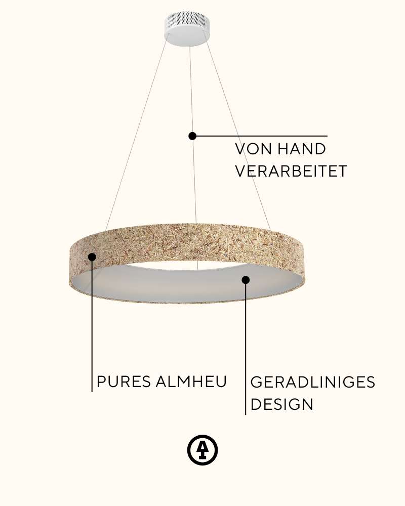 LED Hängeleuchte aus Almheu 120 cm