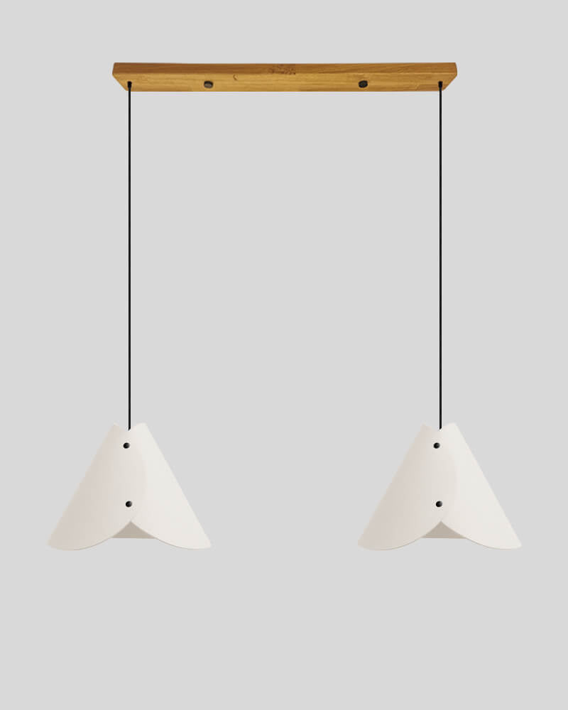 2er Pendelleuchte konisch Balkenbaldachin