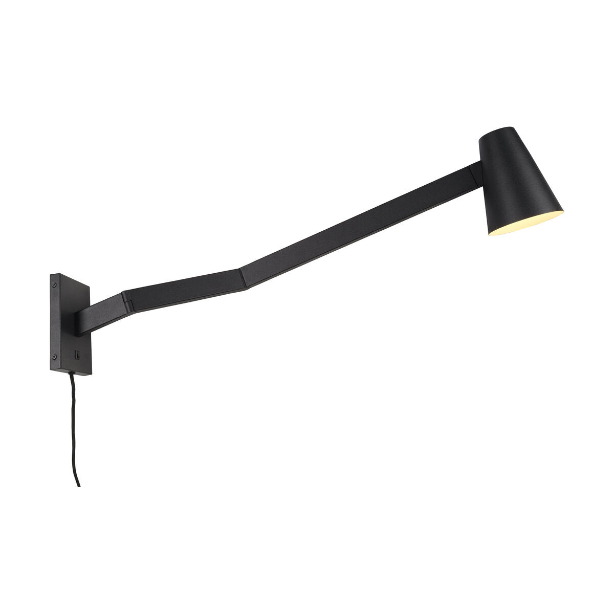 Biarritz Eisen Wandleuchte mit langem Arm Schwarz