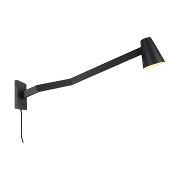 Biarritz Eisen Wandleuchte mit langem Arm Schwarz