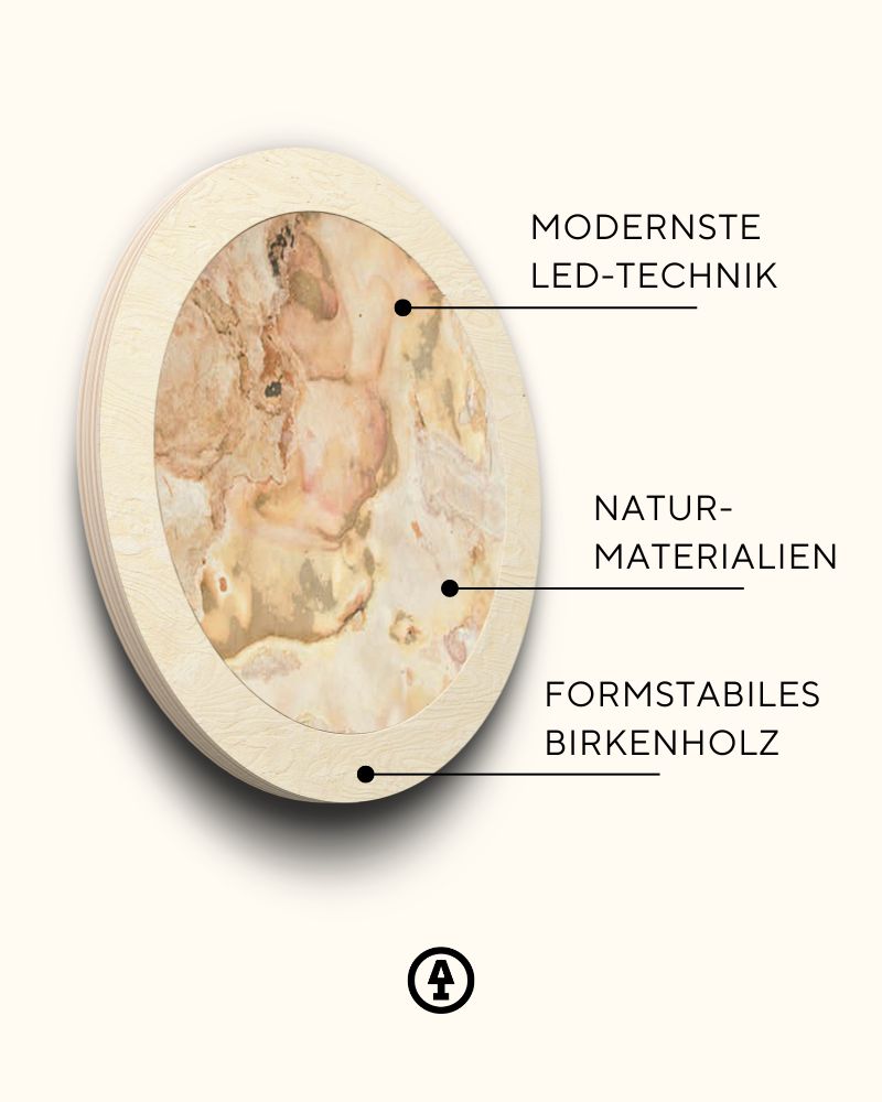 LED Wandleuchte Stein Terra Rosso