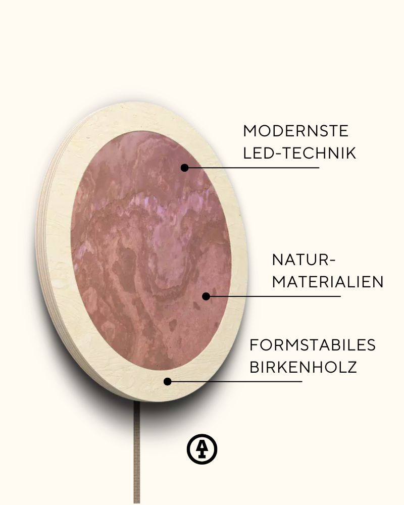 LED Wandleuchte Stein Fallen Leaves mit Kabel