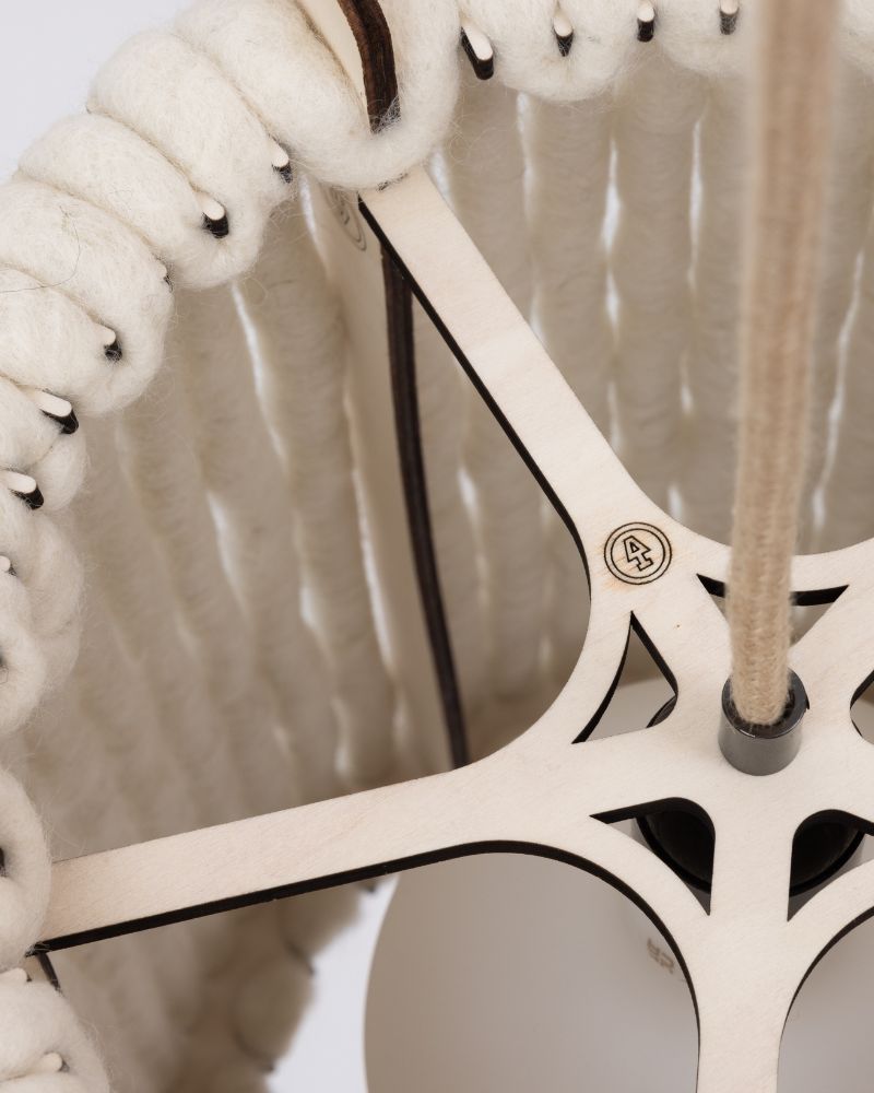 Pendelleuchte aus Wolle Zylinder