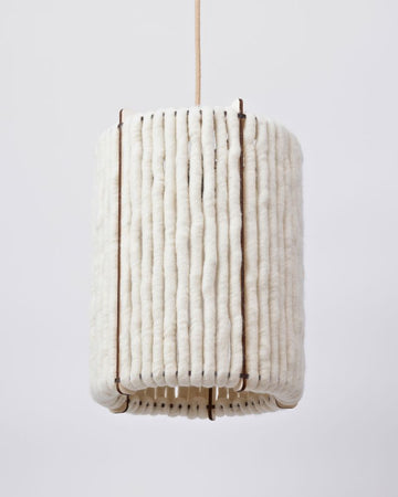 Pendelleuchte aus Wolle Zylinder