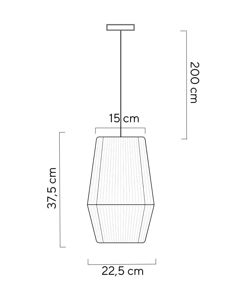 Pendelleuchte aus Wolle Konus