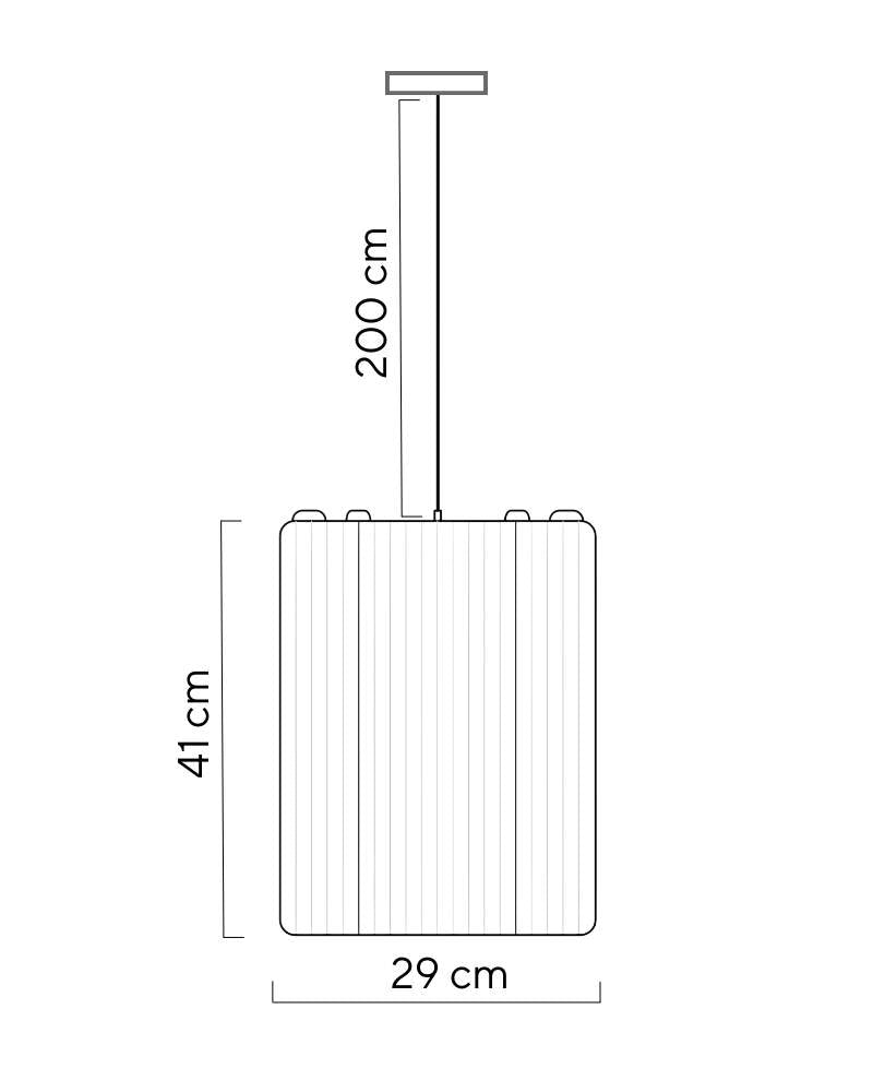 Pendelleuchte aus Wolle Zylinder