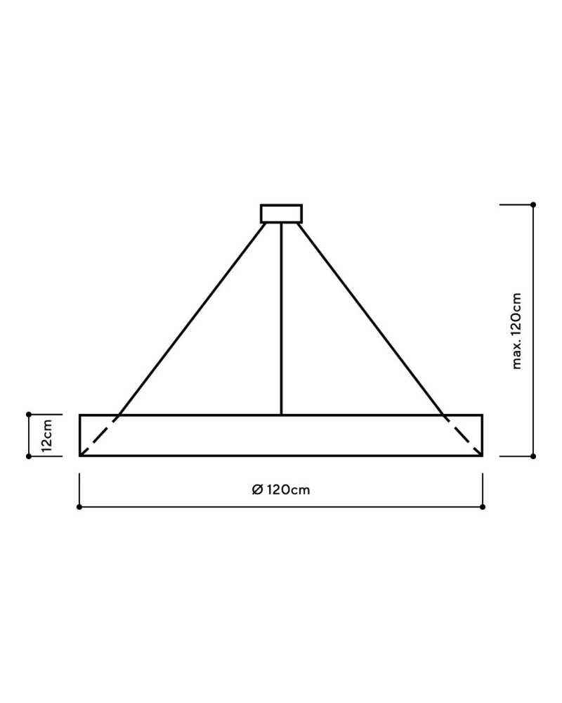 LED Hängeleuchte aus Almheu 120 cm