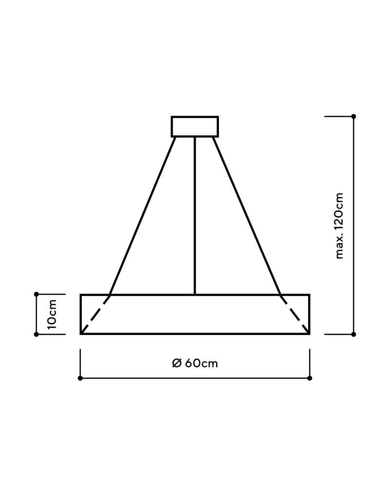 LED Hängeleuchte aus Almheu 120 cm