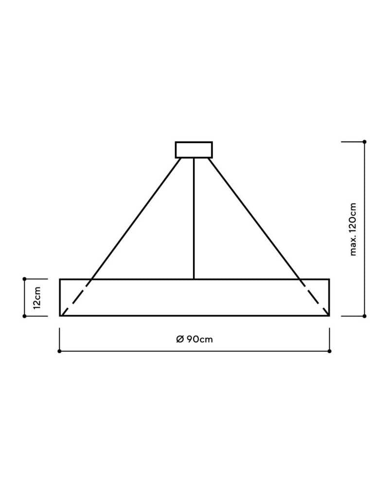 LED Hängeleuchte aus Almheu 120 cm