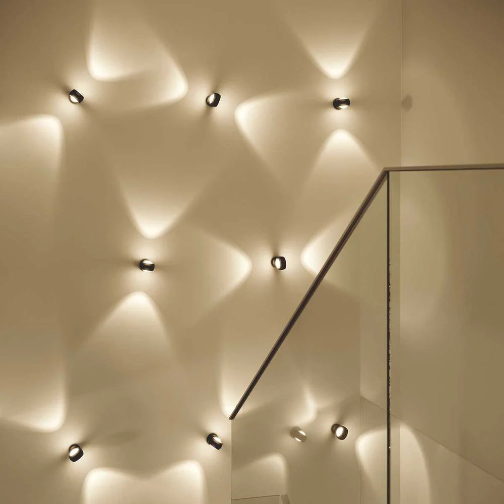 Beam Wandleuchte Up & Down mit Glaslinsen
