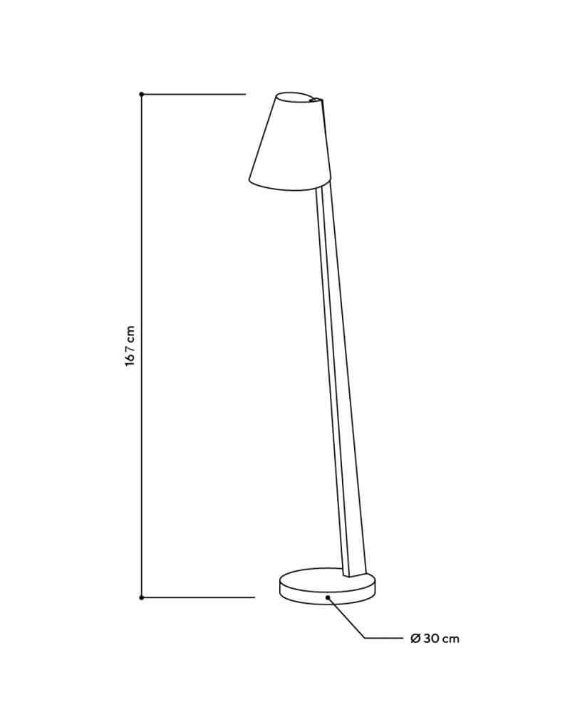 Stehleuchte konisch Ananasfasern Pinatex