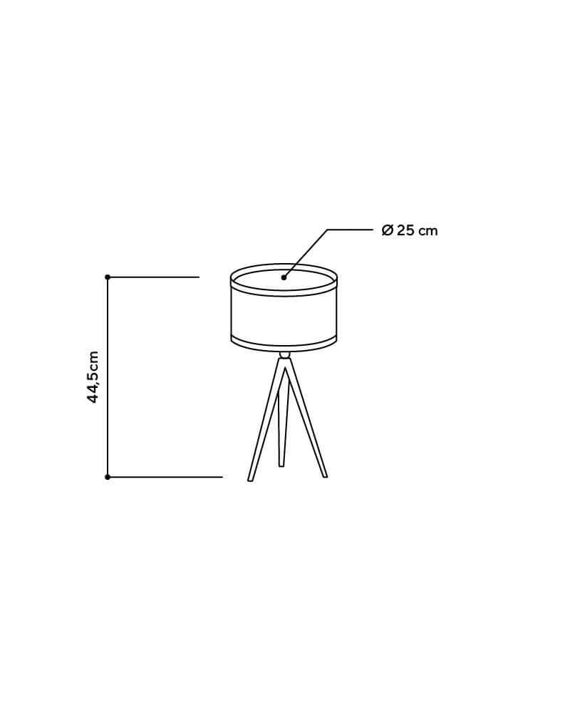 Tischleuchte Eiche Heu 25 cm
