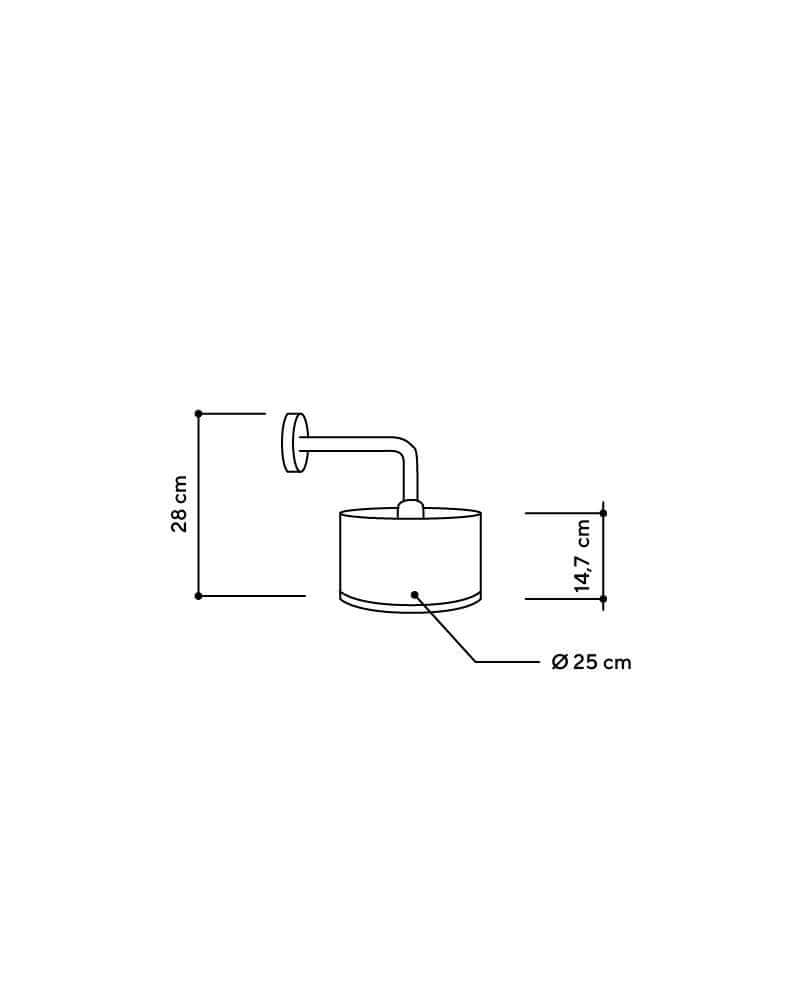Wandleuchte Eiche Heu 25 cm