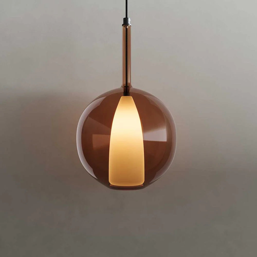 Belluna Glas-Pendelleuchte 150 cm Textilkabel