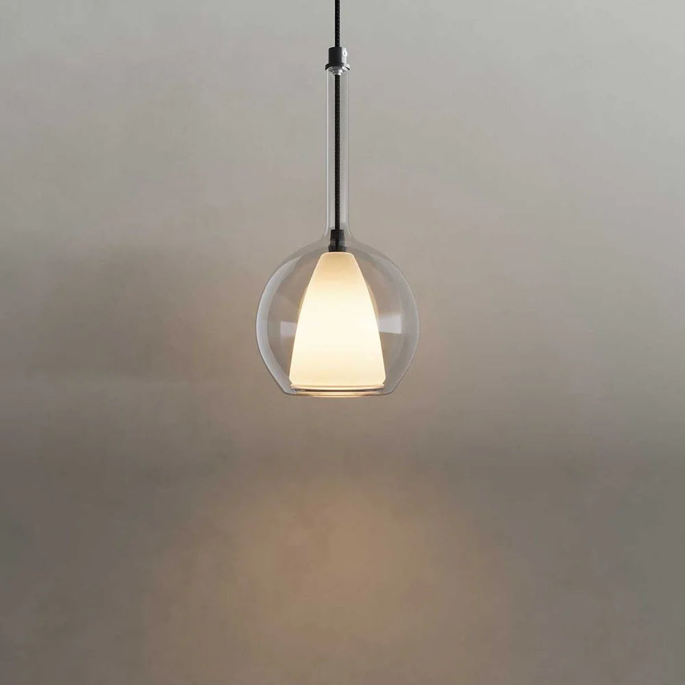Belluna Glas-Pendelleuchte 150 cm Textilkabel