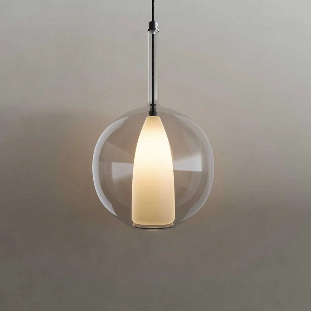 Belluna Glas-Pendelleuchte 150 cm Textilkabel