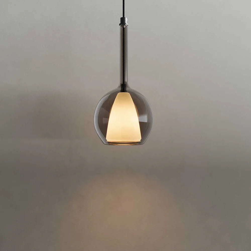 Belluna Glas-Pendelleuchte 150 cm Textilkabel