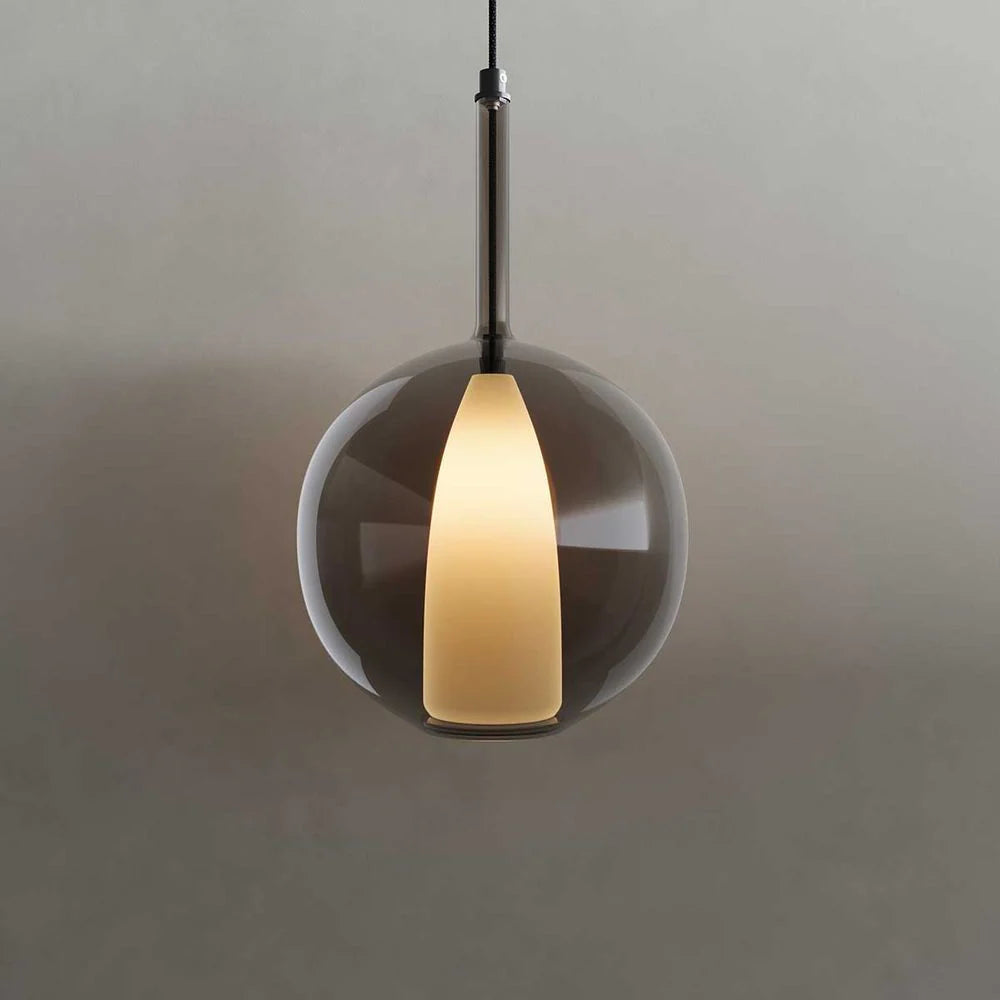 Belluna Glas-Pendelleuchte 150 cm Textilkabel