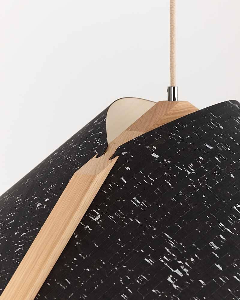 Hängeleuchte konisch Ananasfasern Pinatex