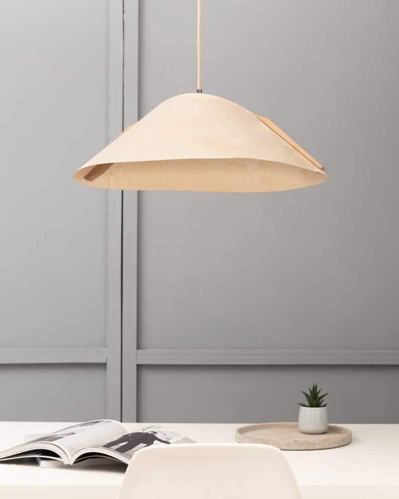 Hängeleuchte konisch Ananasfasern Pinatex