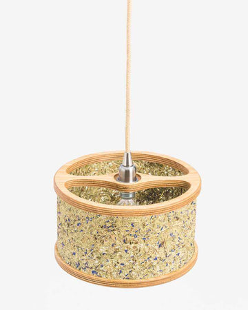 Hängeleuchte Eiche Heu mit blauen Kornblumen 25 cm