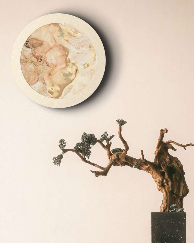 LED Wandleuchte Stein Fallen Leaves