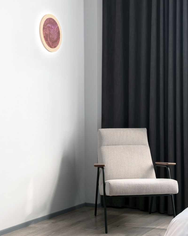 LED Wandleuchte Stein Terra Rosso