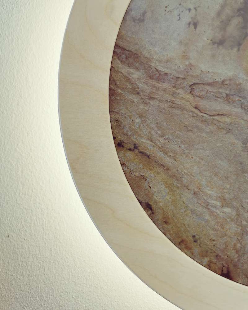 LED Wandleuchte Stein Fallen Leaves mit Kabel