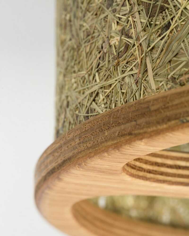 Tischleuchte Eiche Heu 25 cm