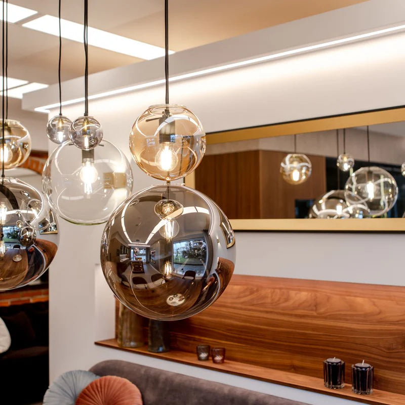 Orb Glaskugel Pendelleuchte 150 cm