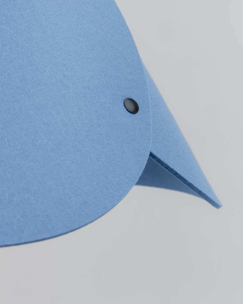 2er Pendelleuchte konisch Balkenbaldachin Aqua