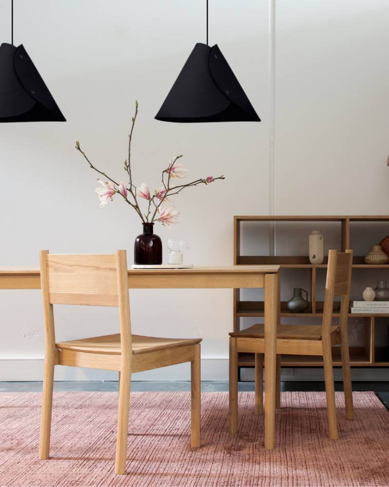 2er Pendelleuchte konisch Balkenbaldachin Aqua