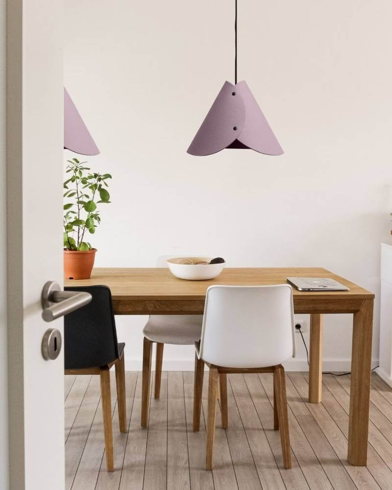 2er Pendelleuchte konisch Balkenbaldachin Aqua