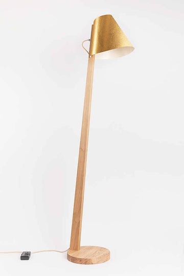 Stehleuchte geschwungen Ananasfasern Pinatex