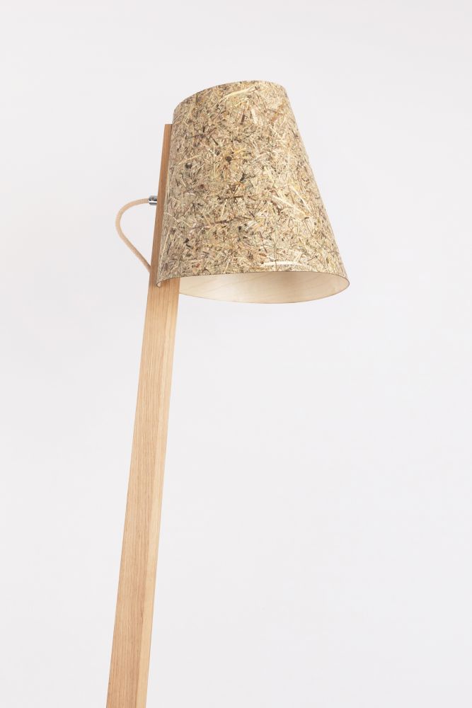 Stehleuchte konisch Ananasfasern Pinatex