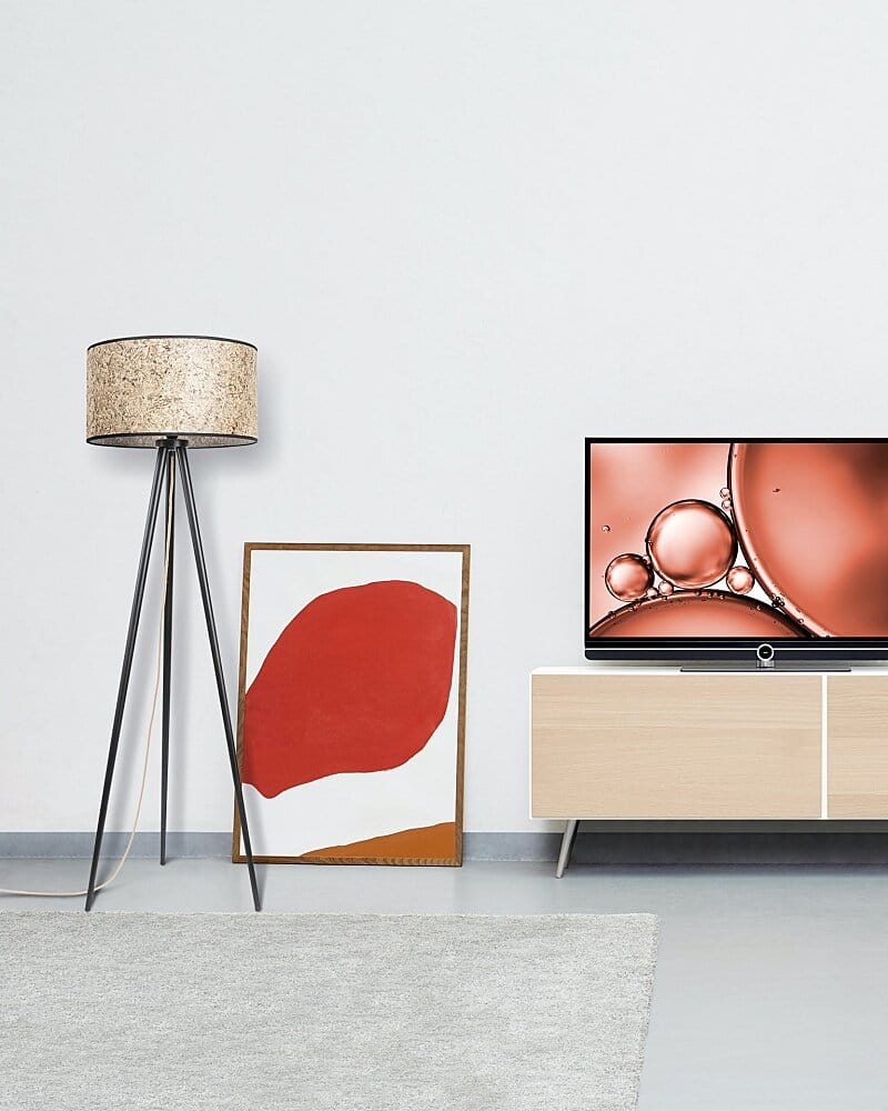 Stehleuchte Heu Dreibein Holz 48 5 cm