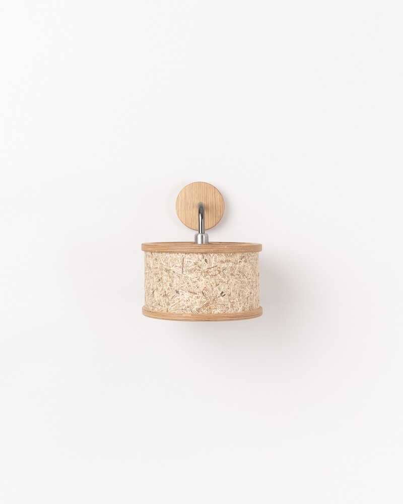 Wandleuchte Eiche Heu 25 cm