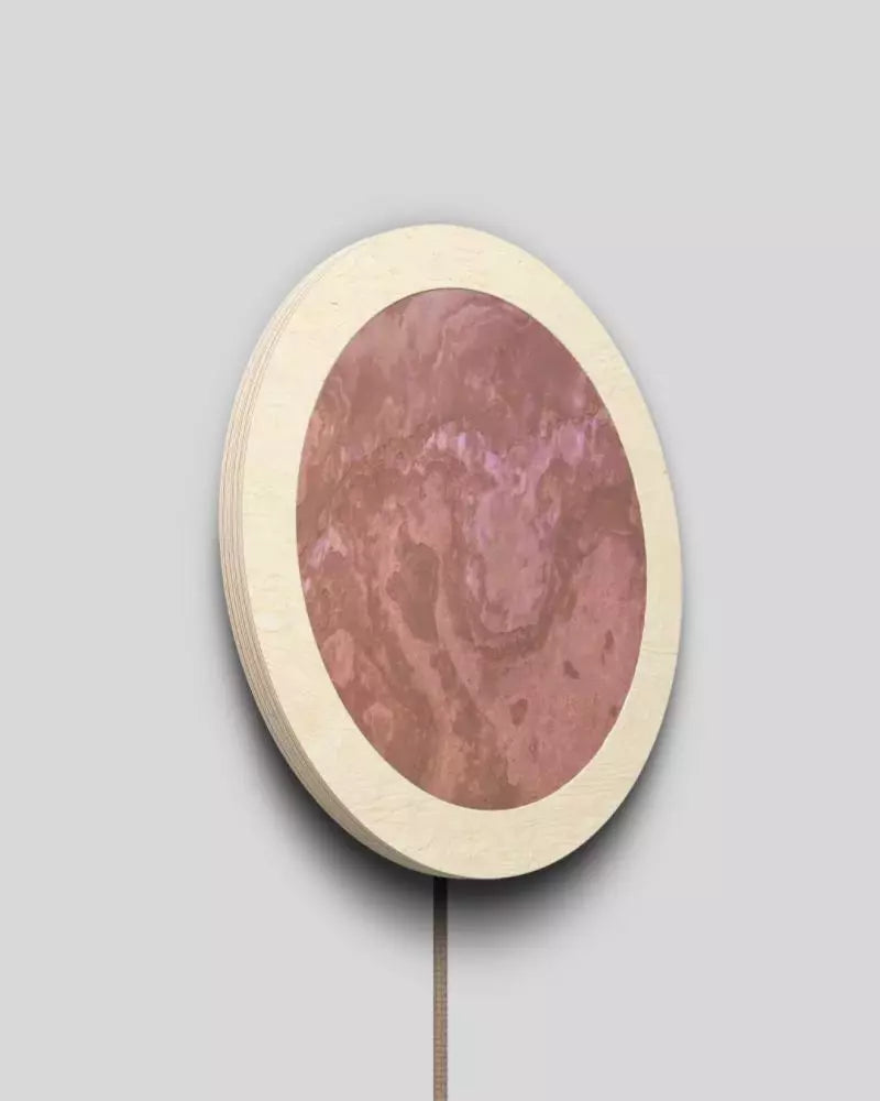 LED Wandleuchte Stein Terra Rosso mit Kabel