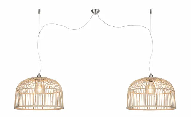 Pendelleuchte Borneo Bambus 2 Schirm