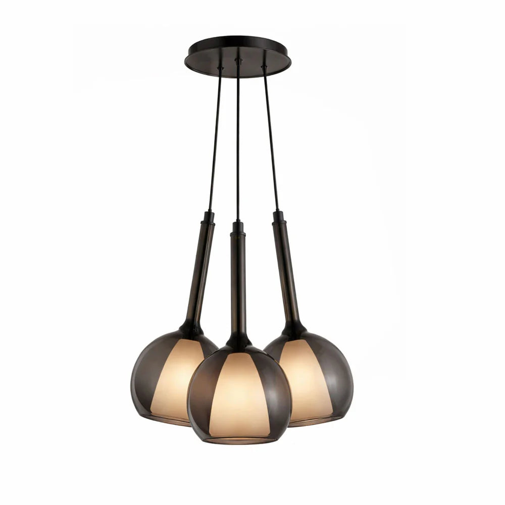 Belluna Cluster Glas-Pendelleuchte 3-flammig