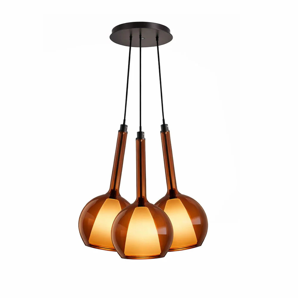 Belluna Cluster Glas-Pendelleuchte 3-flammig