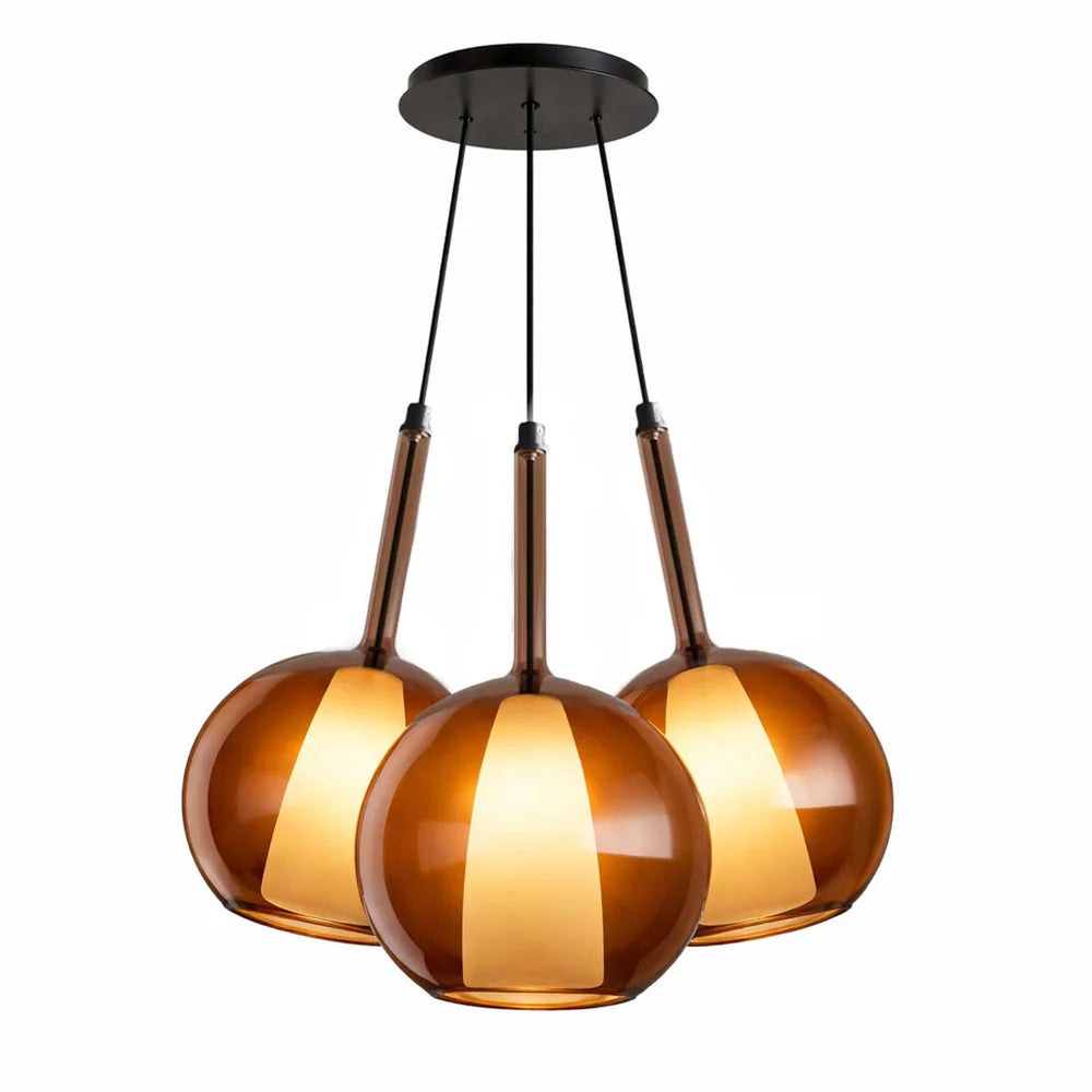 Belluna Cluster Glas-Pendelleuchte 3-flammig