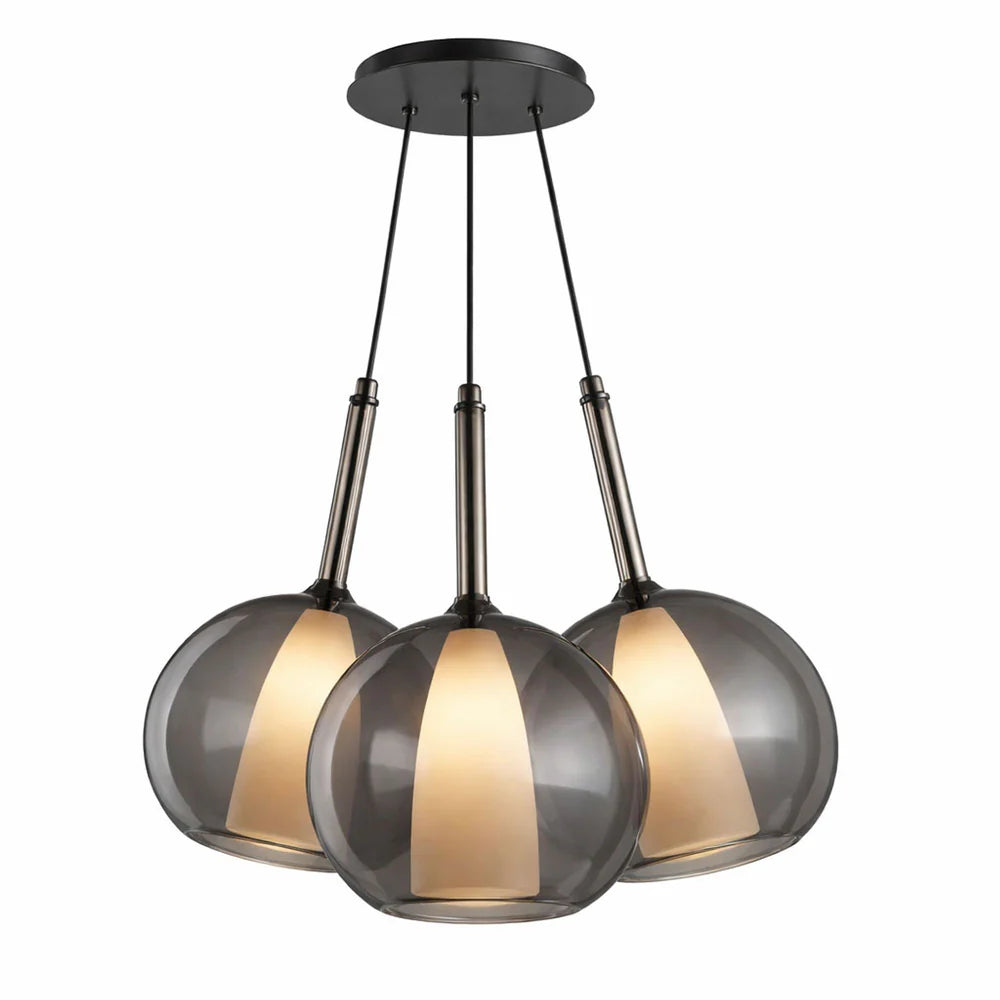 Belluna Cluster Glas-Pendelleuchte 3-flammig