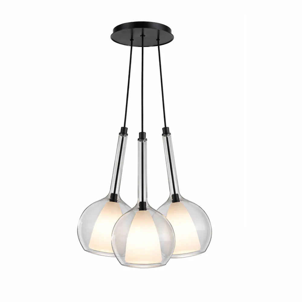 Belluna Cluster Glas-Pendelleuchte 3-flammig
