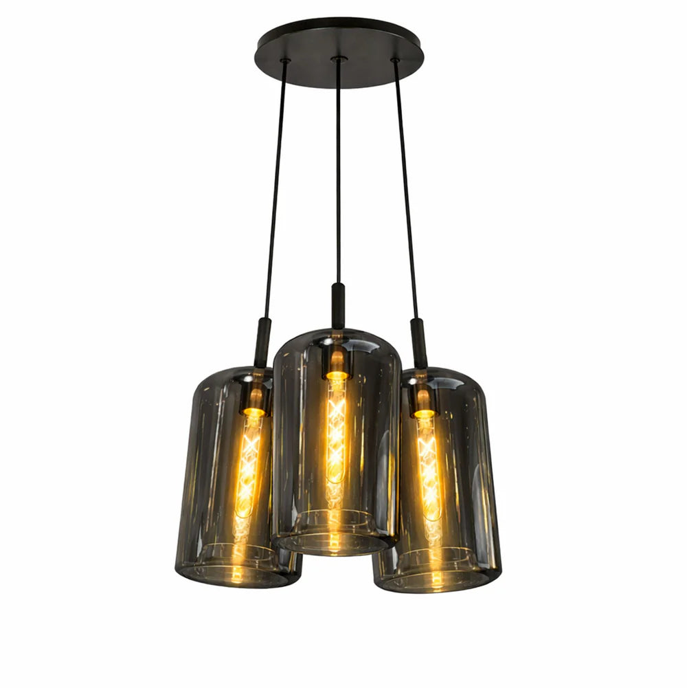 Cruet Cluster Glas-Pendelleuchte 3-flammig 3x17