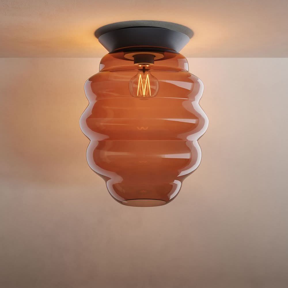 Echos Glas-Deckenleuchte E27